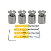 Afstandhouders RVS zijgrip 15 mm set van 4