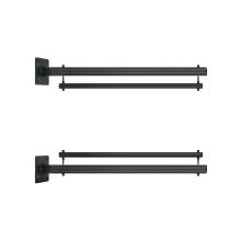 Baniersteun zwart set van 2 60 cm haaks