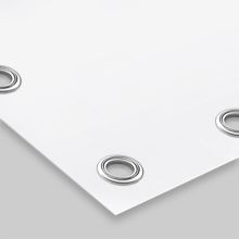 Blanco spandoek met ringen