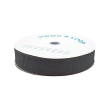 Klittenband hard zwart per rol 50 mm