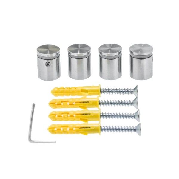 Afstandhouders RVS 15 mm set van 4