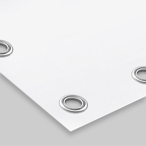 Blanco spandoek met ringen