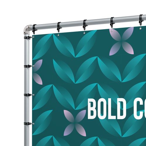 Duurzaam spandoek met ringen