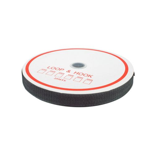 Klittenband hard zwart per rol 30 mm