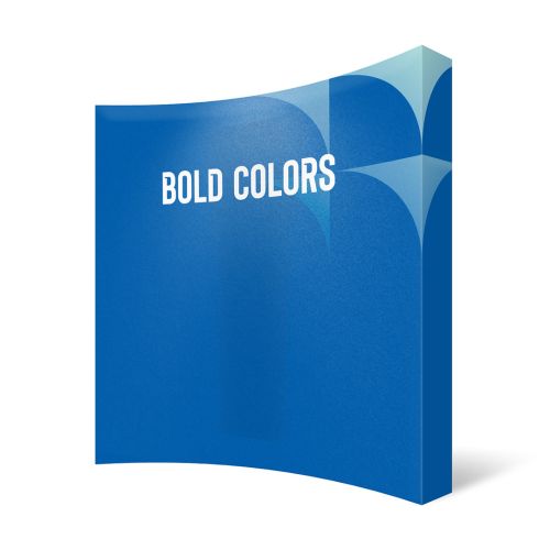 Visual popup wand gebogen textiel large